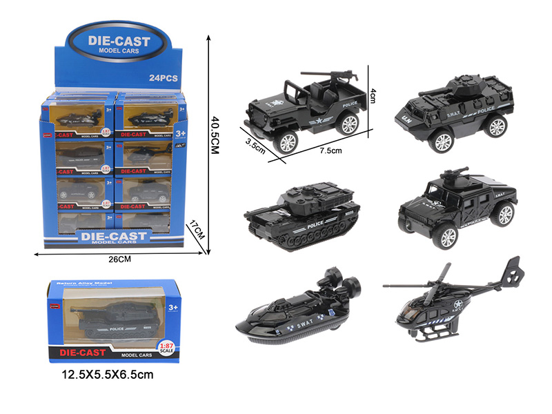 Alloy SWAT Police Car(24PCS)