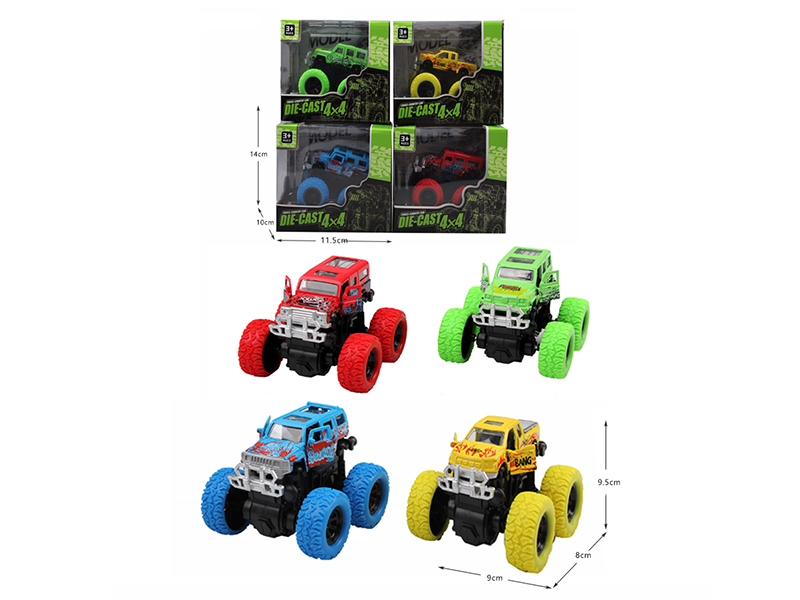 Double Friction Stunt Alloy Off-Road Vehicle(Can Open The Door)