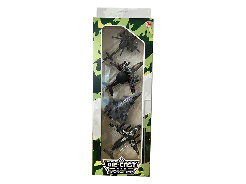 1:60 Pull Back Alloy Warplane 4pcs