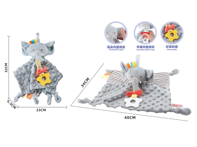 Elephant Baby Comfort Scarf (Gray)