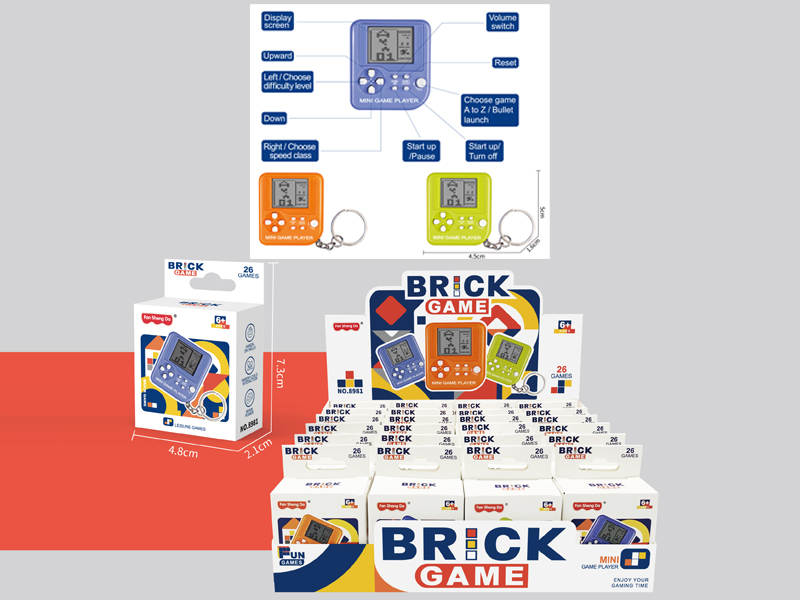 24PCS Tetris Game Console Toy