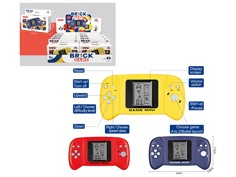 12PCS Tetris Game Console Toy