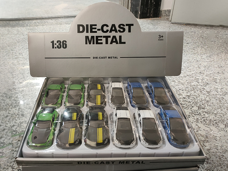 1:36 Pull Back Alloy Tesla/Benz GT 12pcs