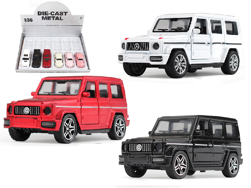1:36 Pull Back Alloy Benz G-Class Car 12pcs
