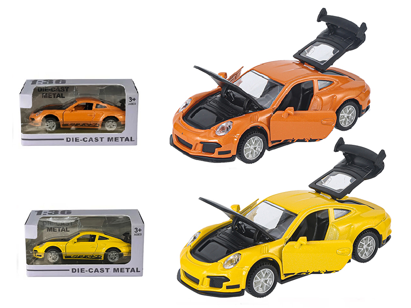 1:36 Pull Back Alloy Porsche Sports Car(Can Open The Doors)