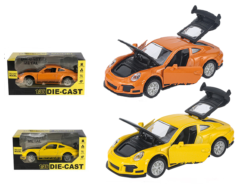 1:36 Pull Back Alloy Porsche Sports Car With Light And Music(Can Open The Doors)