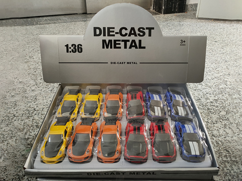 1:36 Pull Back Alloy Tesla/Benz GT(With Light And Music)12pcs