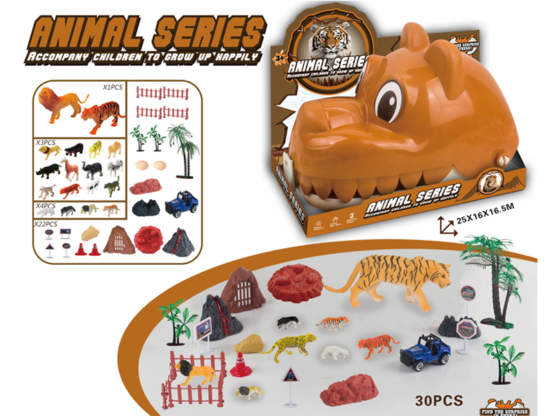 30PCS Backpack Tiger Head Storage Box