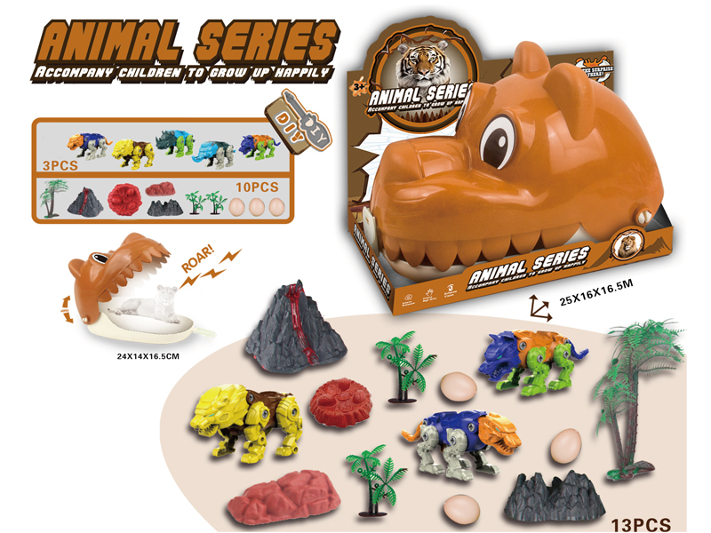 13PCS Backpack Tiger Head Storage Box