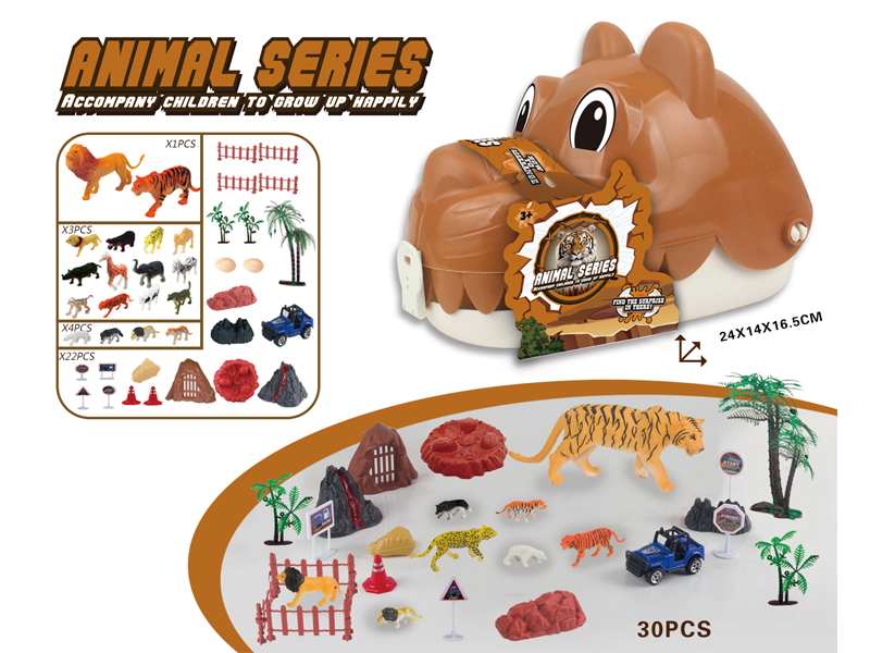 30PCS Backpack Tiger Head Storage Box