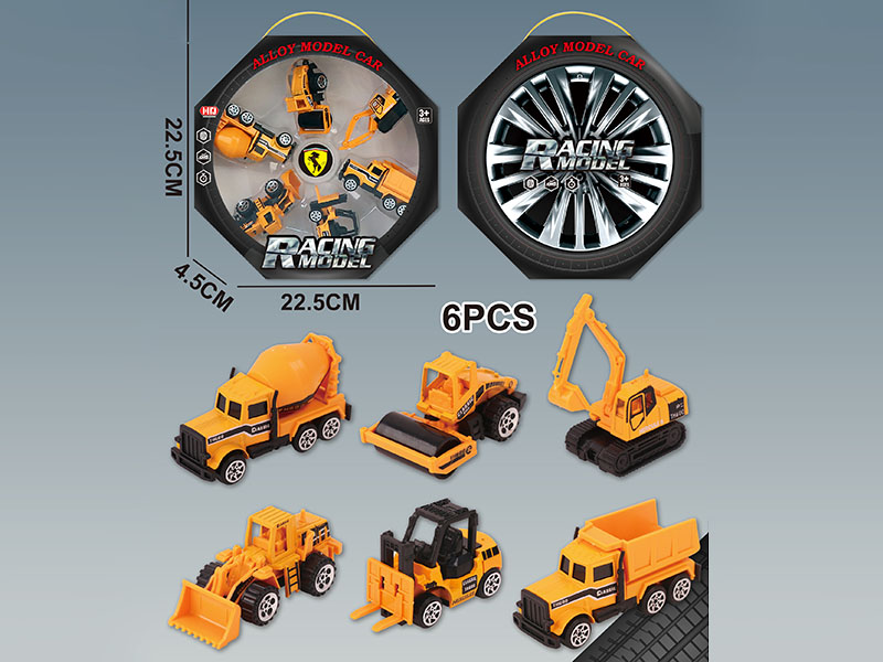 Slide Alloy Engineering Truck 6pcs