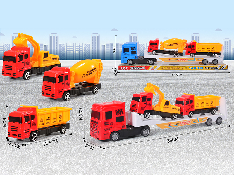 Friction Trailer + 2 Engineering Trucks