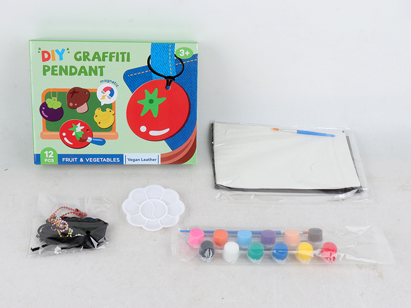 DIY Plain Leather Graffiti Decorations (Fruits And Vegetables)