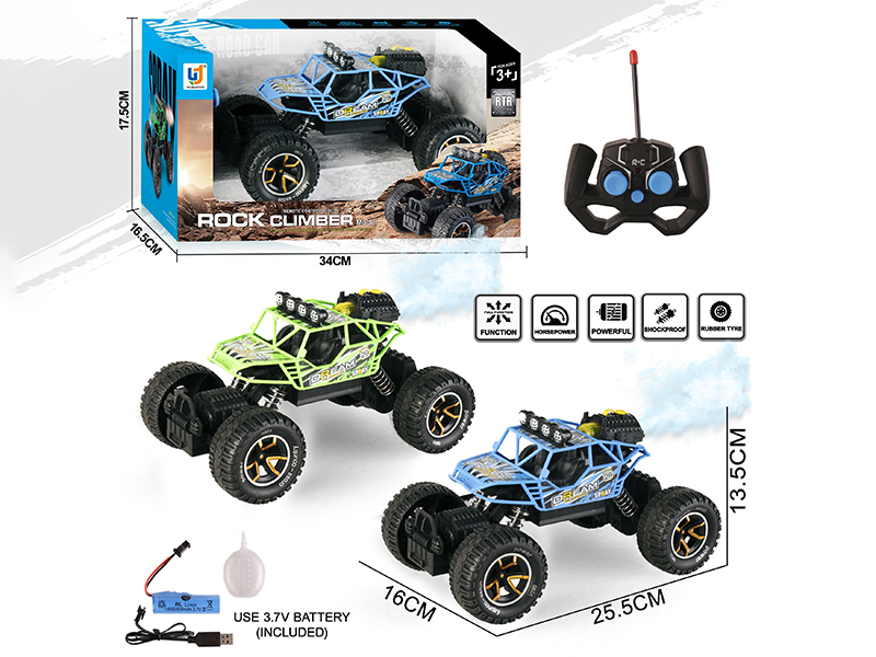 40Mhz 5-Channel Remote Control Climbing Off-Road Vehicle With Light(One Key Spray)