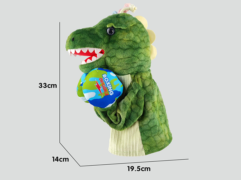 Plush Hand Puppet Dinosaur Boxer With Sound