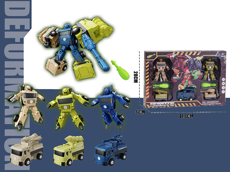 DIY Assembly Deformation Military Truck 3 In 1