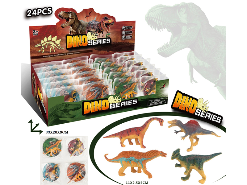 24PCS Solid Dinosaur Toy