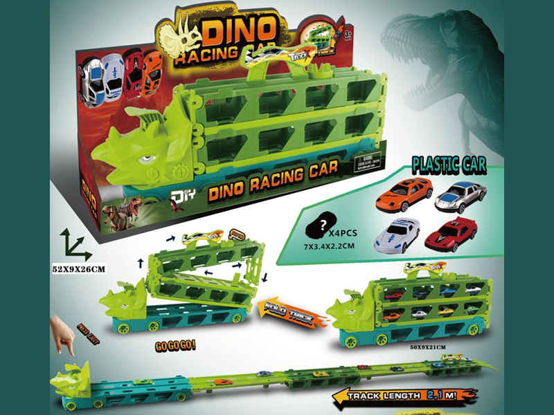 Folding Triangular Dragon Track Plastic Car