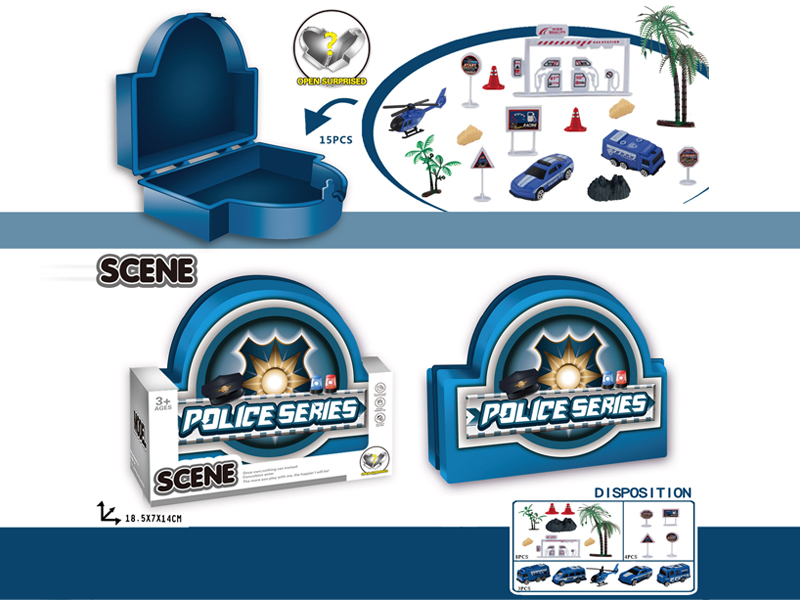 15PCS Slide Police Scene Storage Box