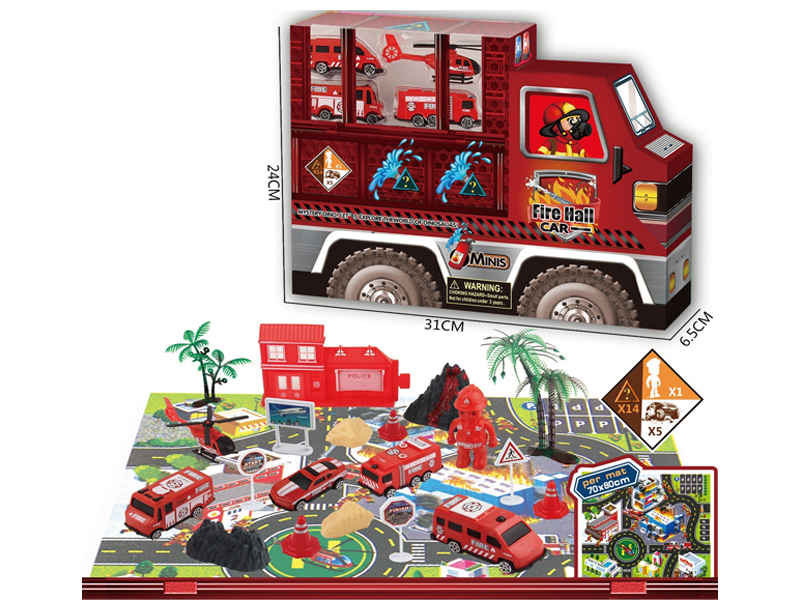 Slide Fire Truck Box+Carpet