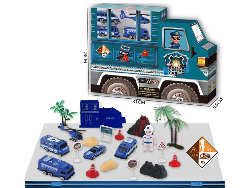 Slide Police Car Box