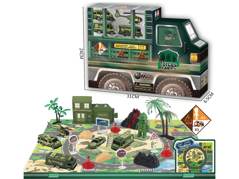 Slide Military Vehicle Box+Carpet
