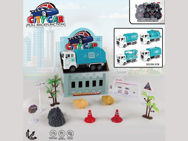 Pull BackSanitation Truck