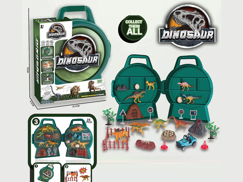 28PCS  Dinosaur Car Box
