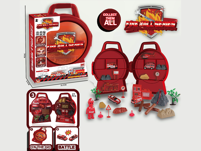 27PCS Slide Fire Engine Box