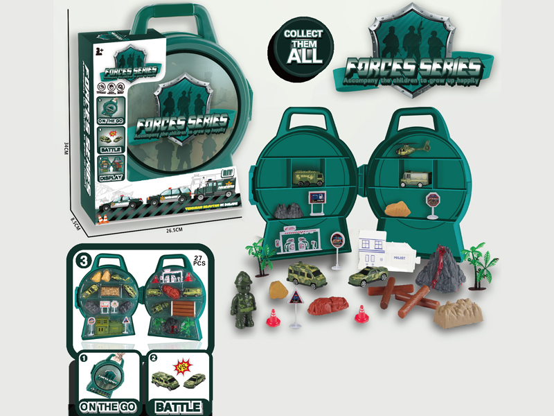 27PCS Slide Military Vehicles Box