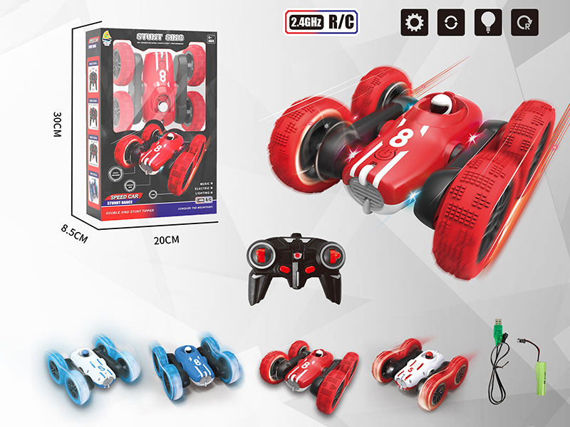 2.4G 6-Channel Remote Control Double Sided Stunt Car(With Light And Music)