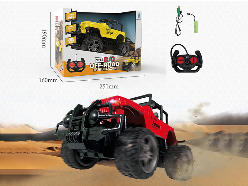 1:18 4-Channel Remote Control Wrangler SUV(With Light)