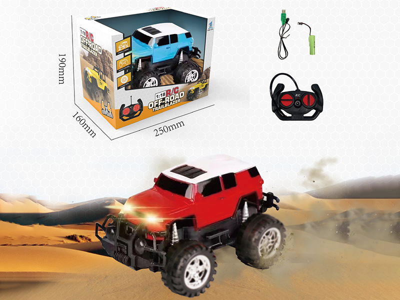 1:18 4-Channel Remote Control Land Cruiser Off-Road Vehicle (With Light)