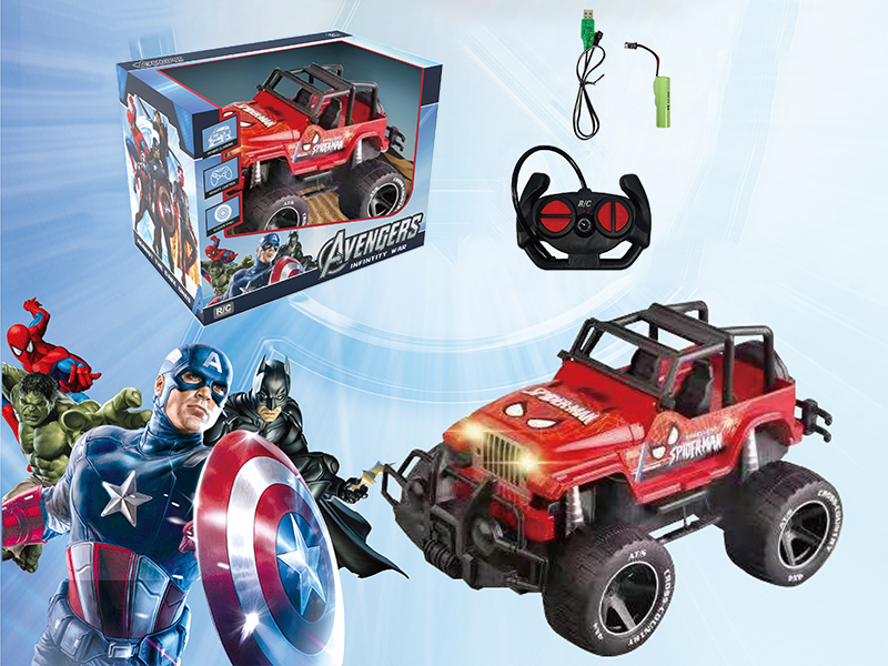 1:18 4-Channel Remote Control Spider-Man Wrangler Off-Road Vehicle (With Light)