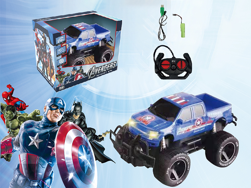 1:18 4-Channel Remote Control Captain America Pickup Off-Road Vehicle (With Light)