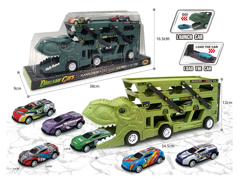 Catapult Slide Dinosaur Storage Cart+6 Slide Light Alloy Vehicle