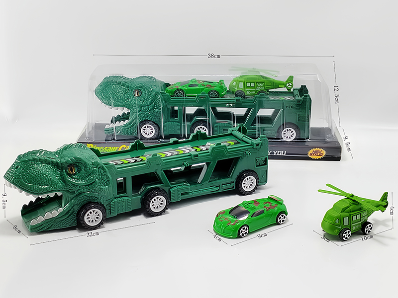 Slide Dinosaur Trailer+Slide Military VehiclesPull Back Aircraft