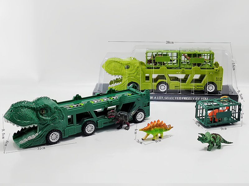 Slide Dinosaur Trailer+PVC Dinosaur Cages