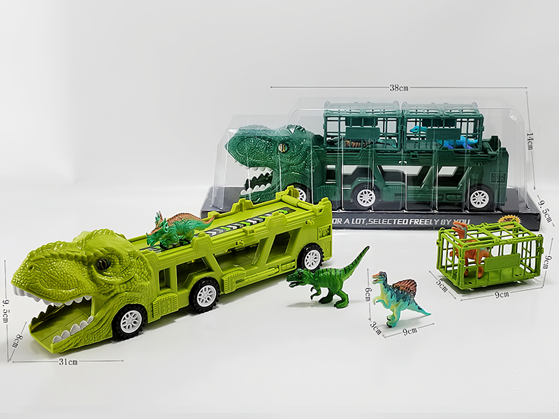 Slide Dinosaur Trailer+PVC Dinosaur Cages