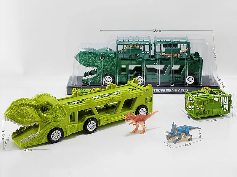 Slide Dinosaur Trailer+PVC Dinosaur Cages