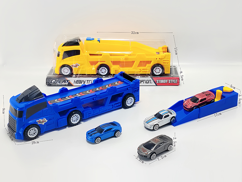 Slide Tow Truck+Catapult+2PCS Slide Vehicle