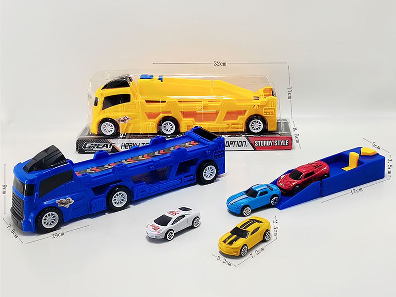 Slide Tow Truck+Catapult+2PCS Slide Vehicle