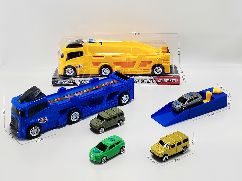 Slide Tow Truck+Catapult+2PCS Slide Vehicle