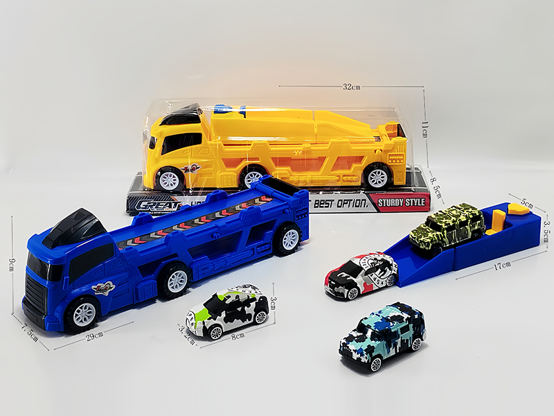 Slide Tow Truck+Catapult+2PCS Slide Vehicle