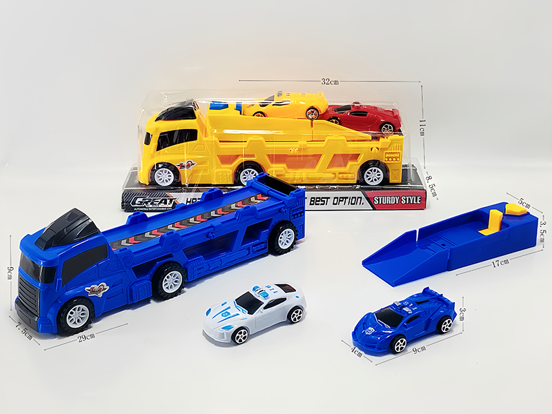 Slide Tow Truck+Catapult+2PCS Slide Vehicle
