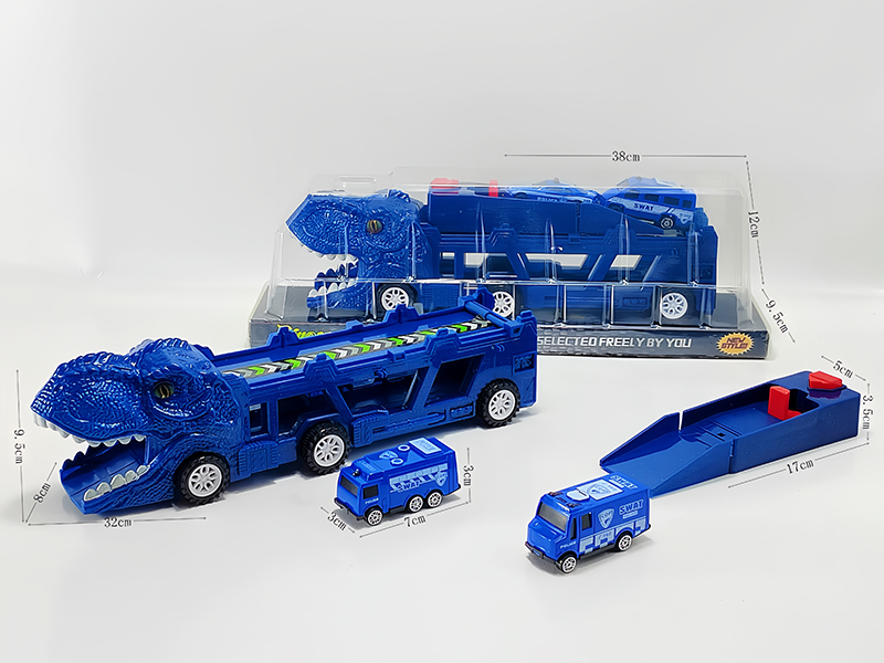 Slide Dinosaur Trailer+Catapult+2PCS Slide Vehicle