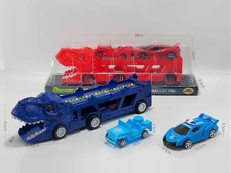Slide Dinosaur Trailer+Pull Back Sports CarSlide Jeep