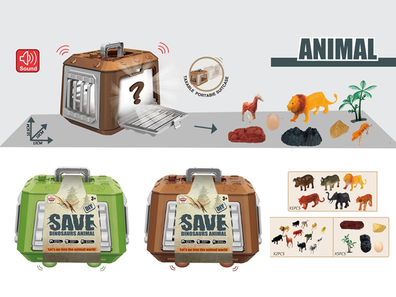 Slide Animal Cage Set With Sound