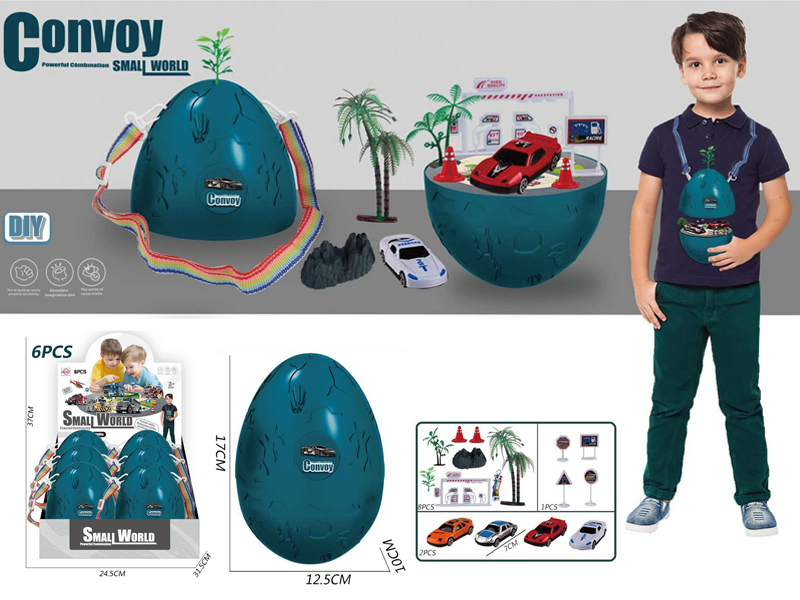 6PCS Slide Urban  Scene Backpack Egg