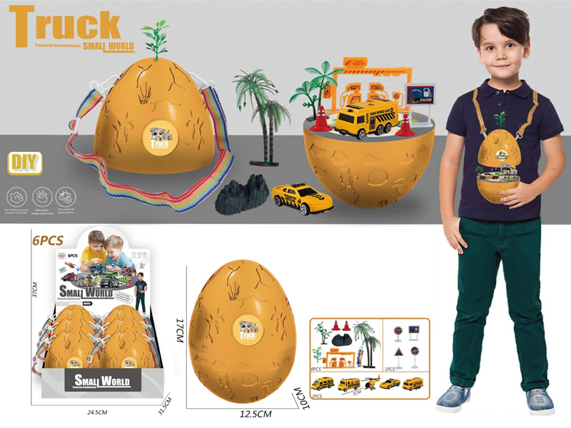 6PCS Slide Engineering  Scene Backpack Egg